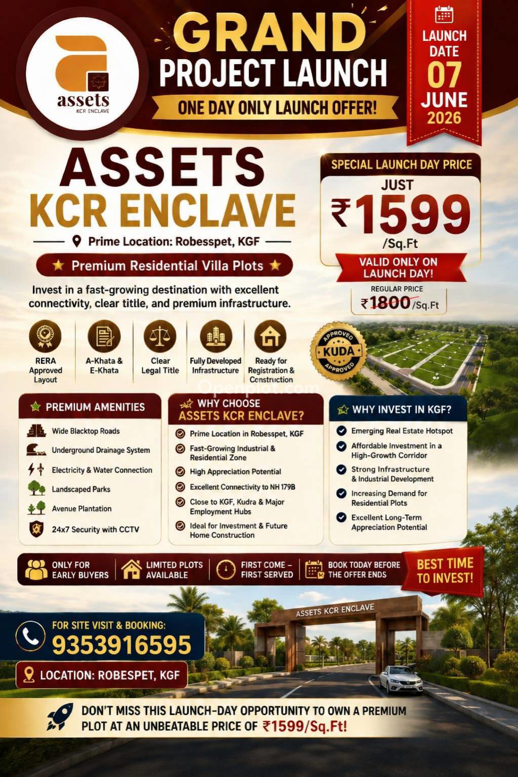 Plot for Sale in Robertsonpet Mdg,Kolar