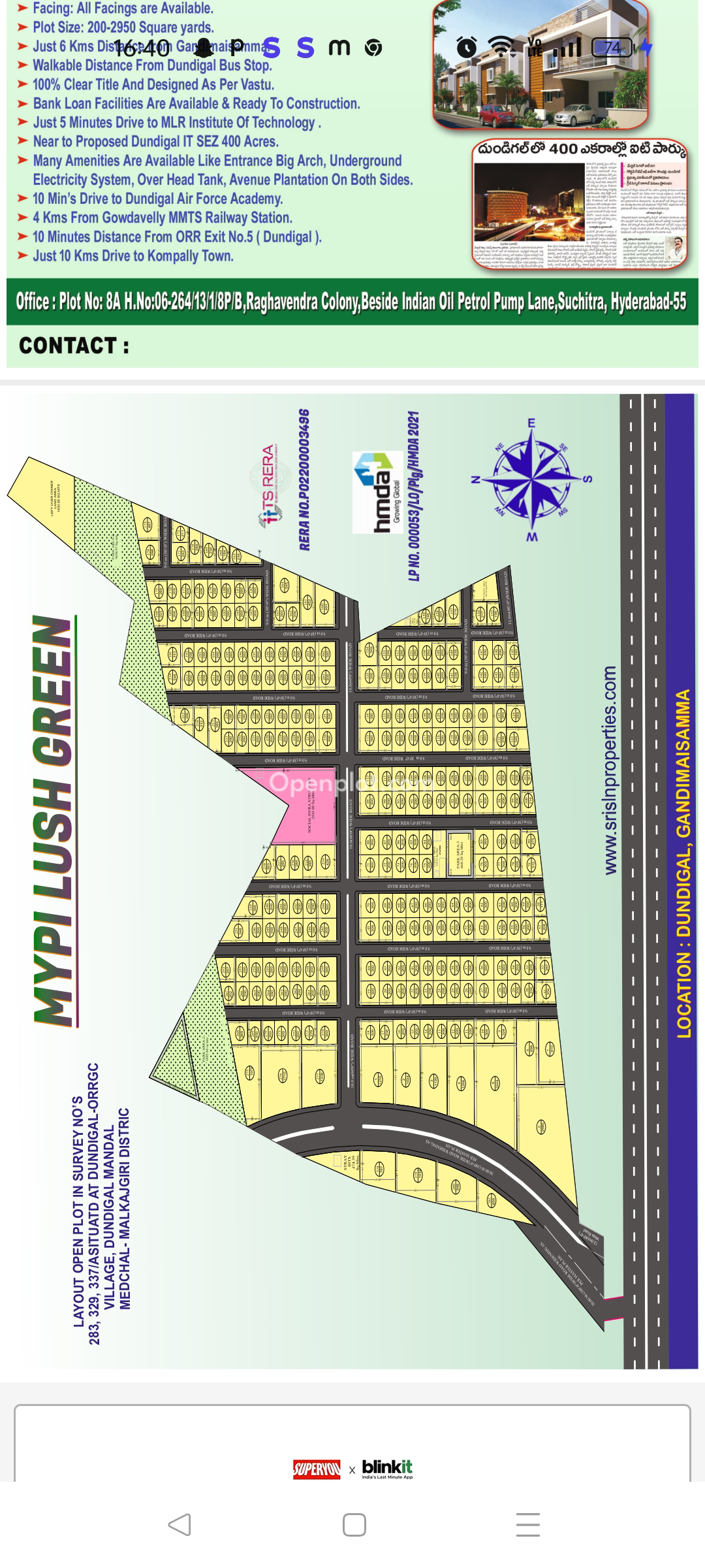Venture for Sale in Dindigul,Medchal Malkajgiri