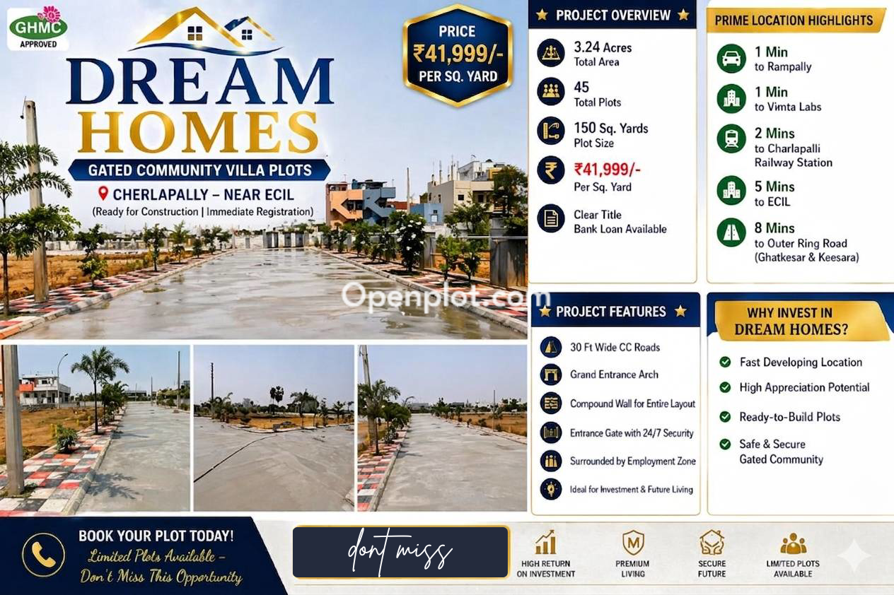 Plot for Sale in Cherlapalli,Medchal Malkajgiri
