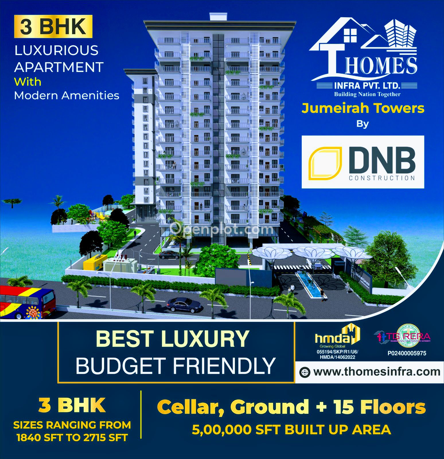 3 BHK Apartment for Sale in Mokila,Ranga Reddy
