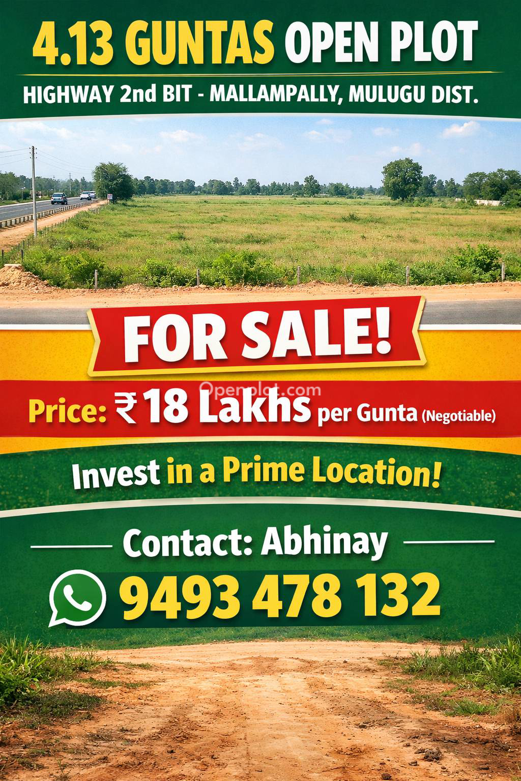 Plot for Sale in Mallampalli,Mulugu