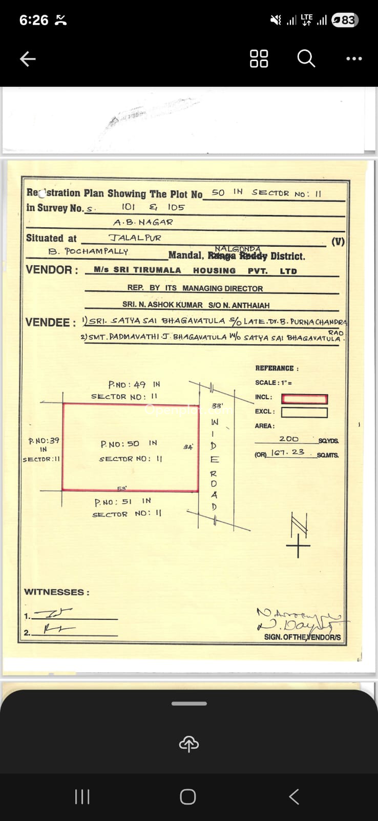Plot for Sale in Pochampalli,Yadadri Bhuvanagiri