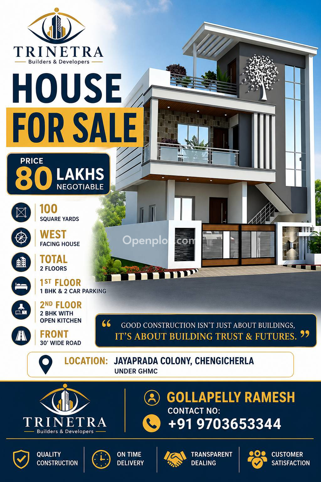 3 BHK Independent House for Sale in Boduppal,Medchal Malkajgiri
